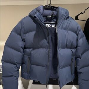 Aritzia Navy Puffer Jacket